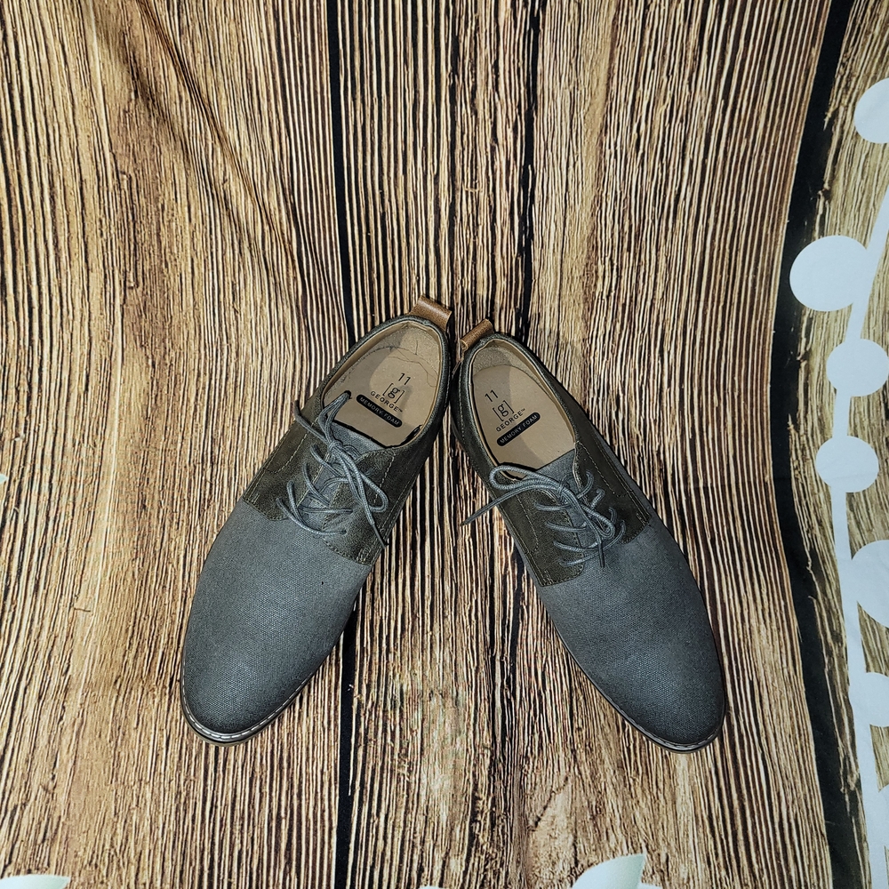 Men's Gray Leather Shoes